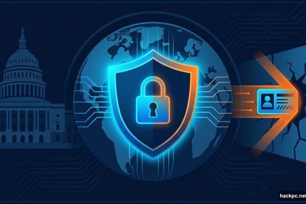 VPN shield symbol confronting government age verification regulatory barriers online