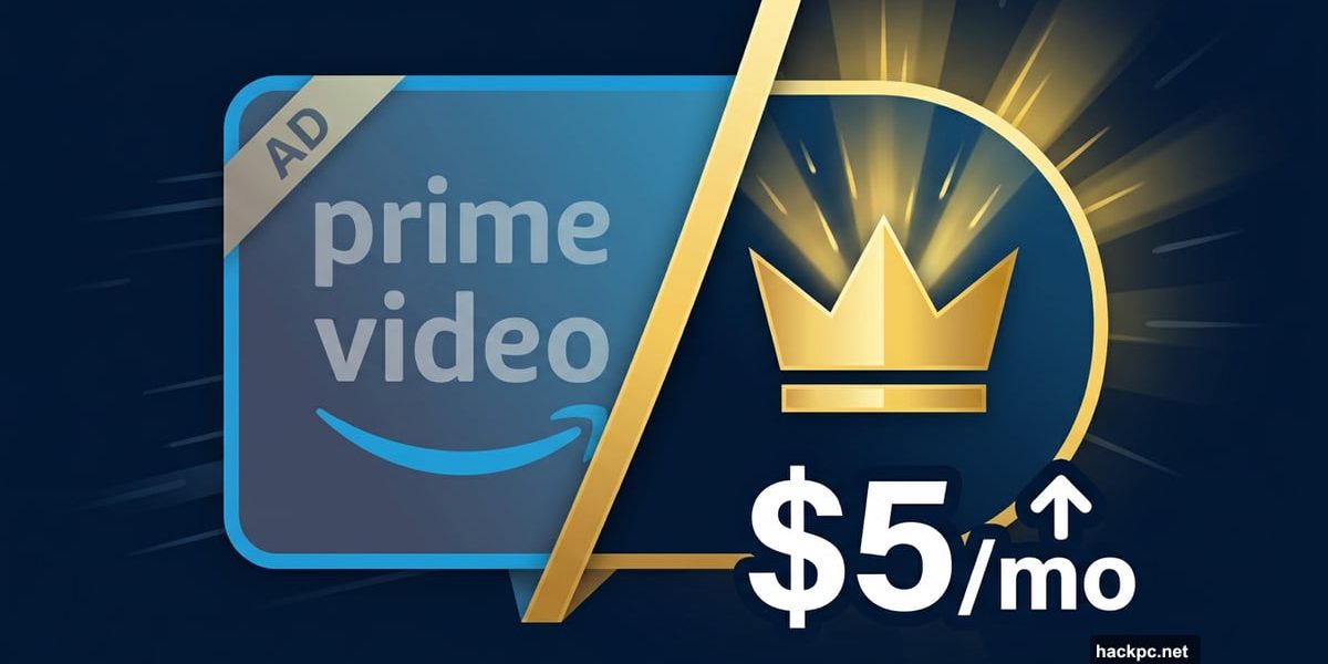 Amazon Prime Video Ultra badge upgrade with price tag and crown icon
