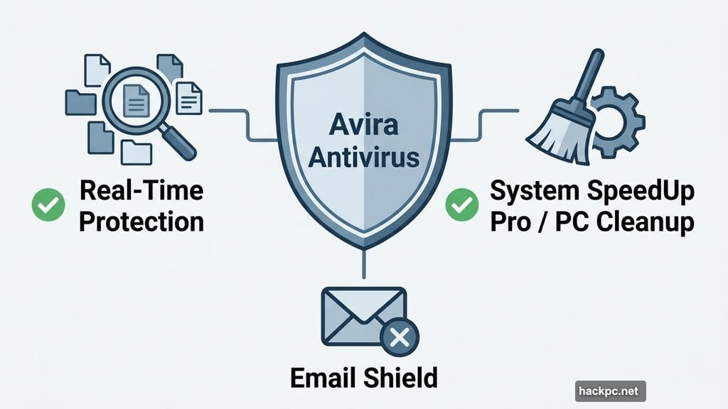 Avira device cleanup tools bundled with antivirus protection suite