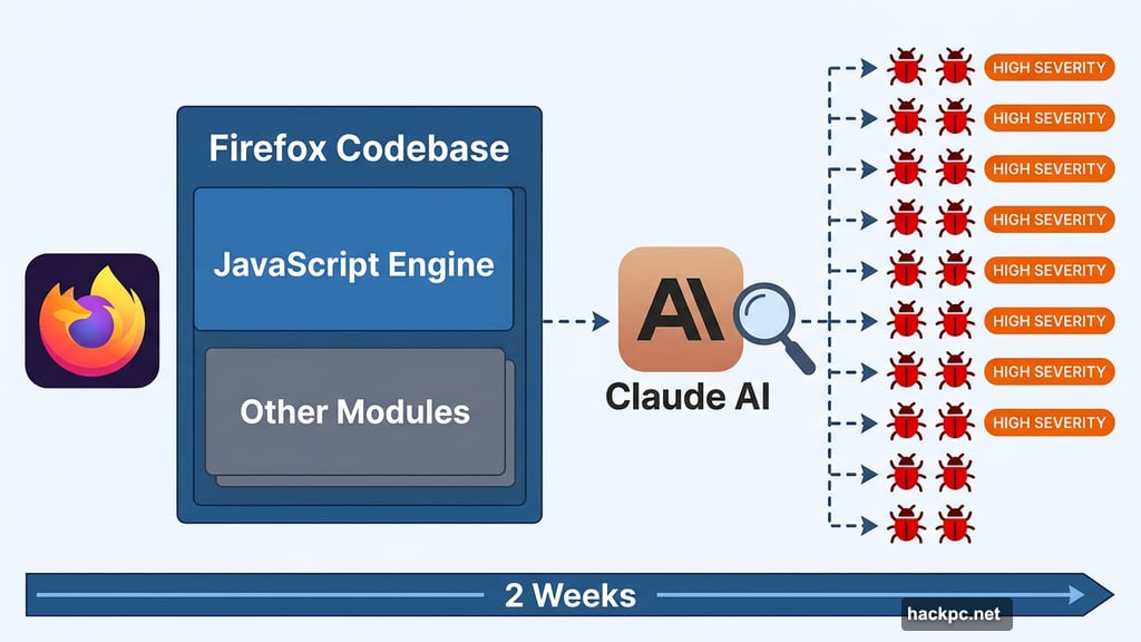 Claude AI found 22 Firefox vulnerabilities including 14 high-severity bugs
