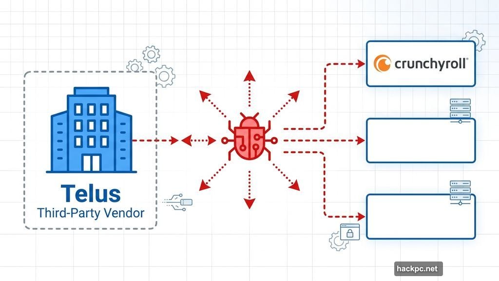 Telus vendor breach giving attackers back door into Crunchyroll