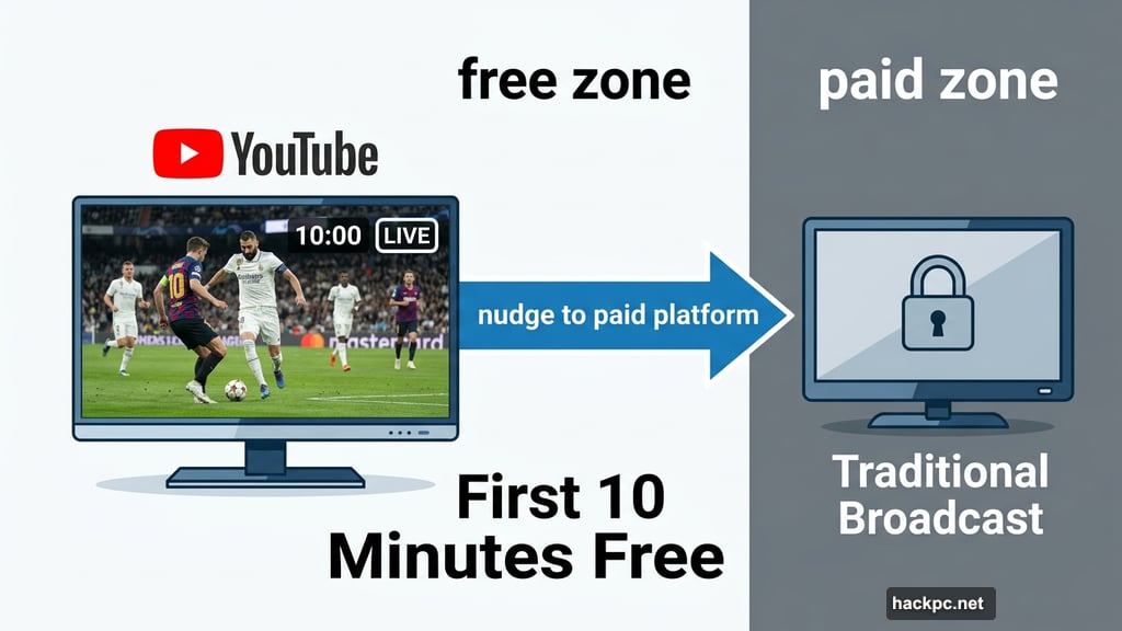 Every game first 10 minutes streamed live on YouTube free
