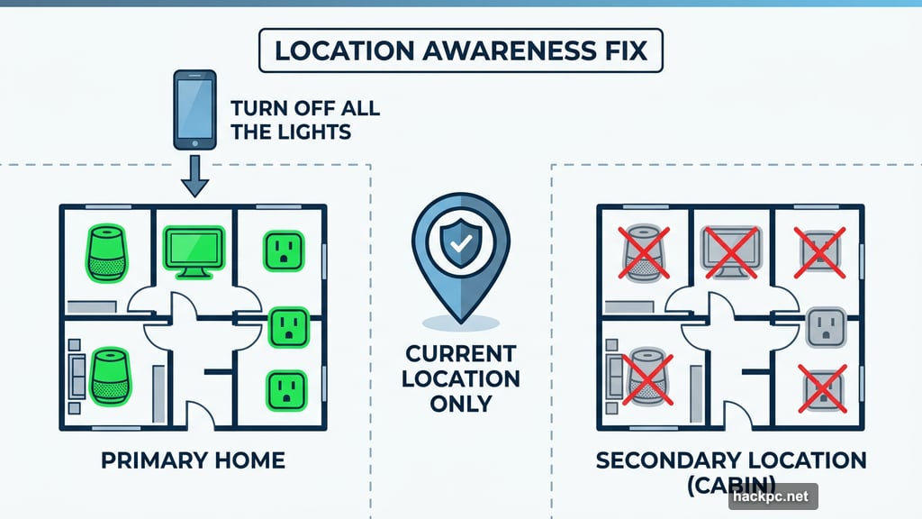 Google Home location-based commands prevent cross-home lighting confusion