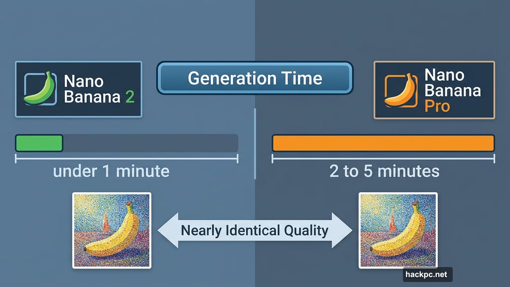 Speed versus precision trade-off between Nano Banana 2 and Pro