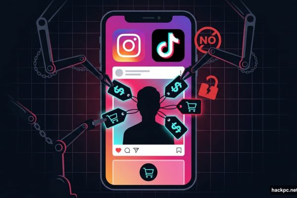 Social media apps automatically tagging user photos with shopping ads without consent