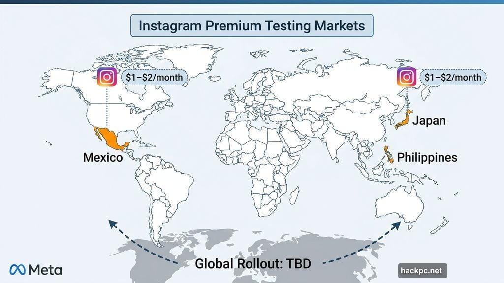 Instagram Premium testing markets in Mexico Japan and Philippines