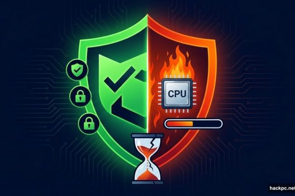 McAfee shield split between strong privacy tools and overheating CPU performance