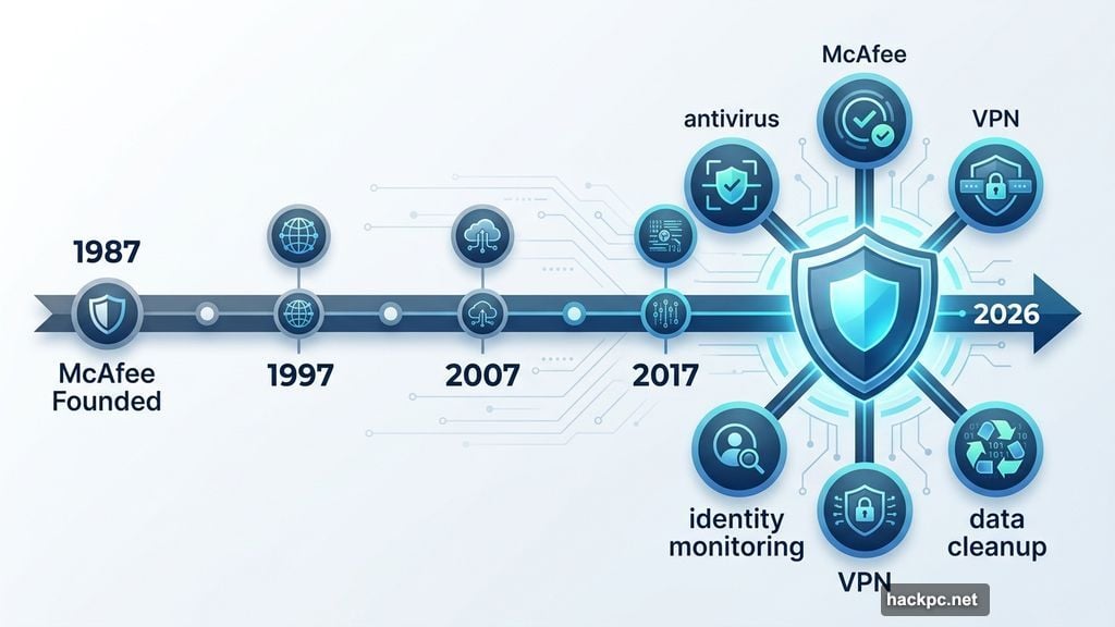 McAfee protecting devices since 1987, nearly four decades of cybersecurity