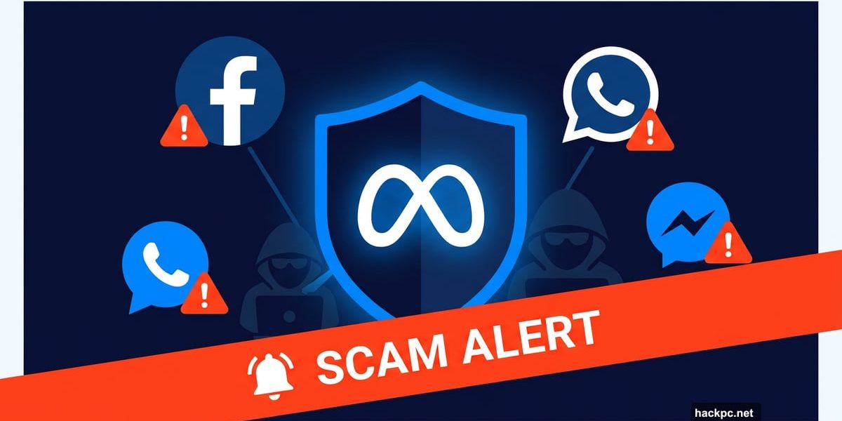 Meta shield blocking scams across Facebook WhatsApp and Messenger platforms