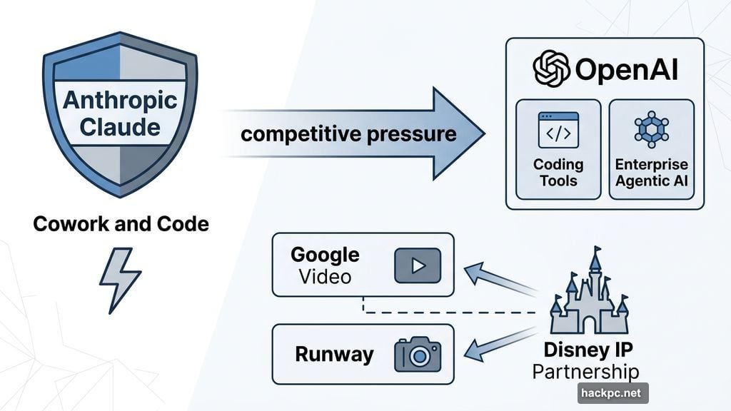Anthropic Claude pressures OpenAI pivot toward enterprise coding and agentic AI