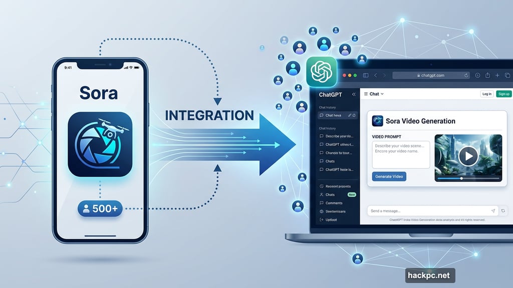 Sora video generator integrated directly into ChatGPT interface