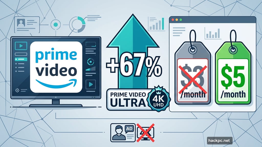 Prime Video Ultra ad-free tier price jumps from three to five dollars