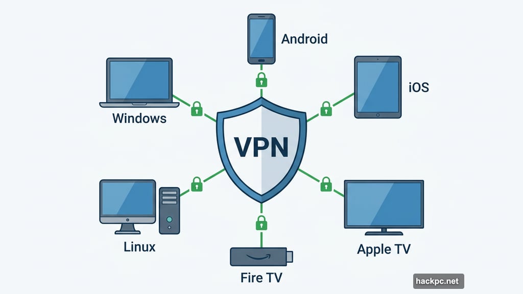 Unlimited simultaneous connections protecting every device with one VPN