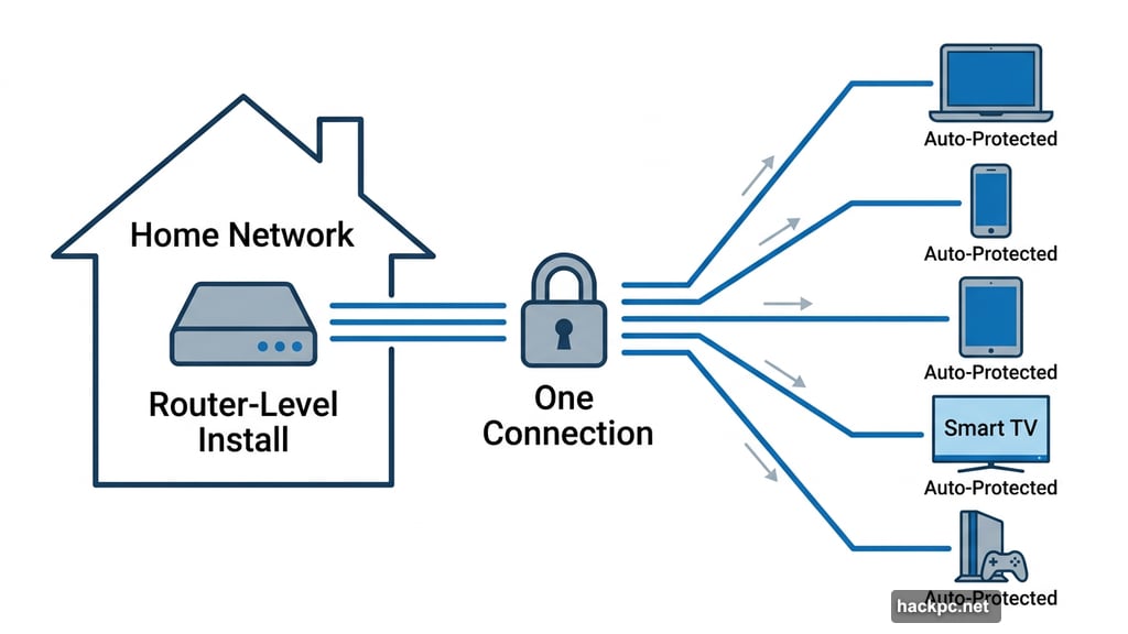 Router-level VPN installation covers every device on your network