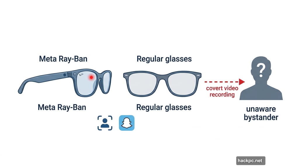 Meta Ray-Ban smart glasses recording bystanders without consent nearby