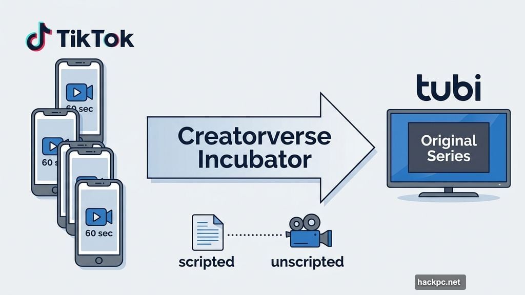 Creatorverse Incubator pipeline turns TikTok clips into Tubi Original Series