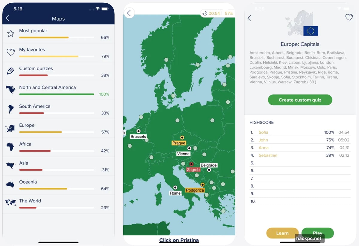 Seterra geography quiz app tests knowledge across 300 map challenges