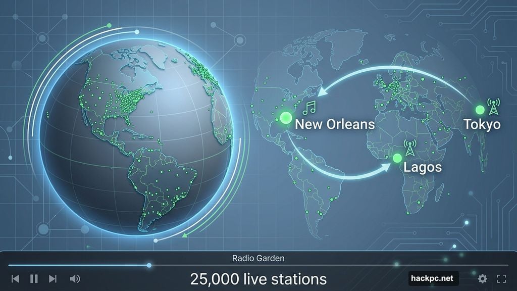 Radio Garden globe connects live stations from New Orleans to Lagos