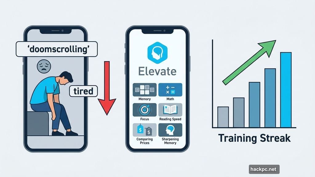 Elevate app replaces doomscrolling with 40 brain training mini-games