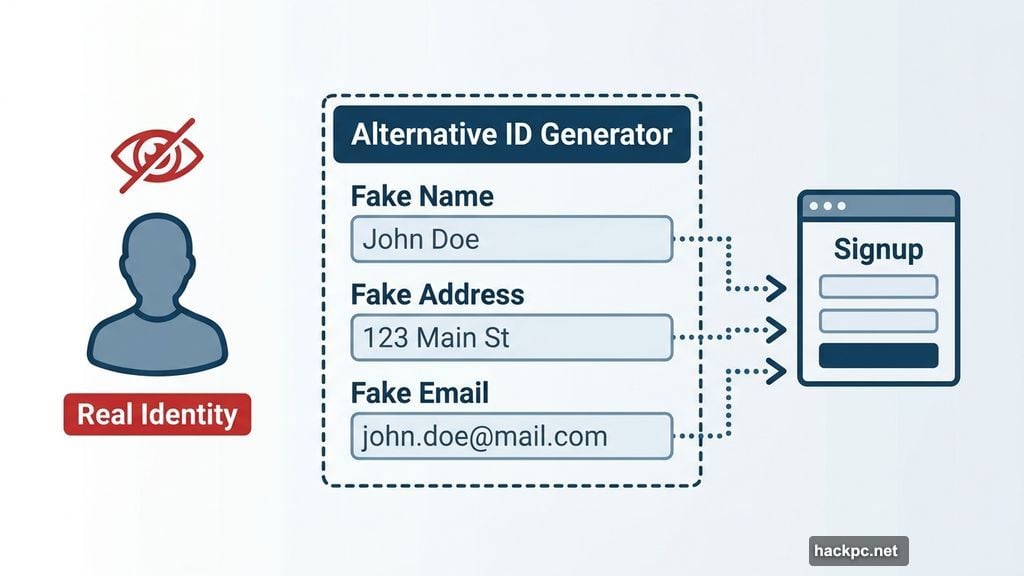 Alternative ID creates fake persona to protect real identity online