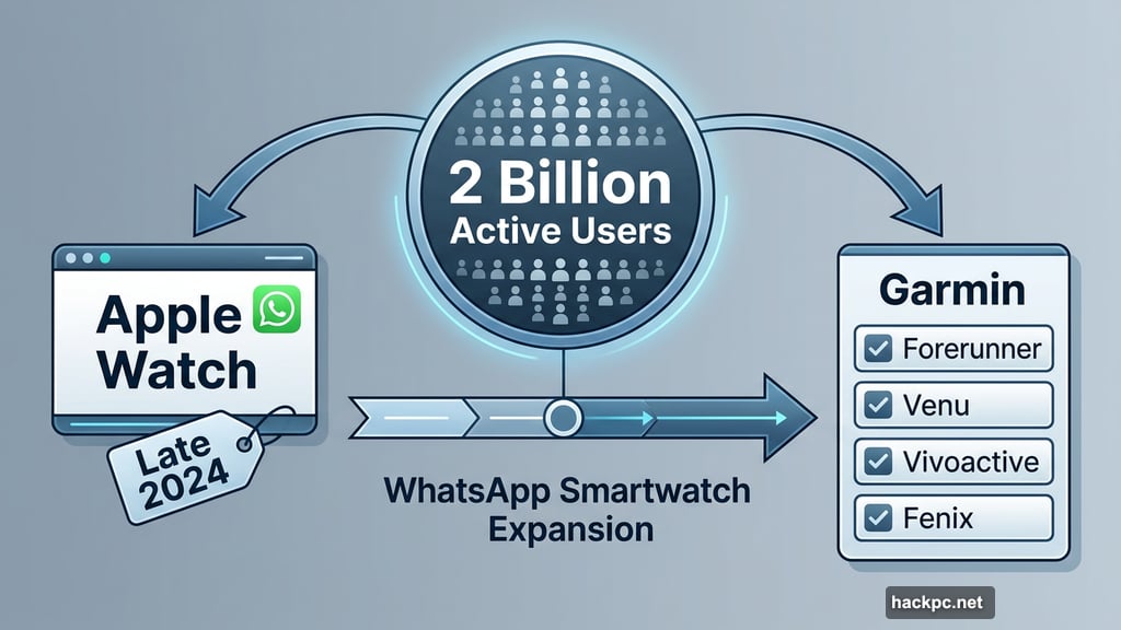 Meta expands WhatsApp from Apple Watch to Garmin Forerunner Venu Vivoactive Fenix