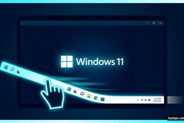 Windows 11 taskbar being dragged to a new screen position