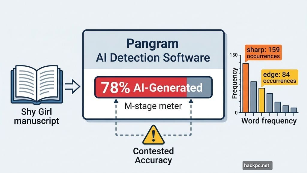 Pangram software detects 78 percent AI-generated content in Shy Girl