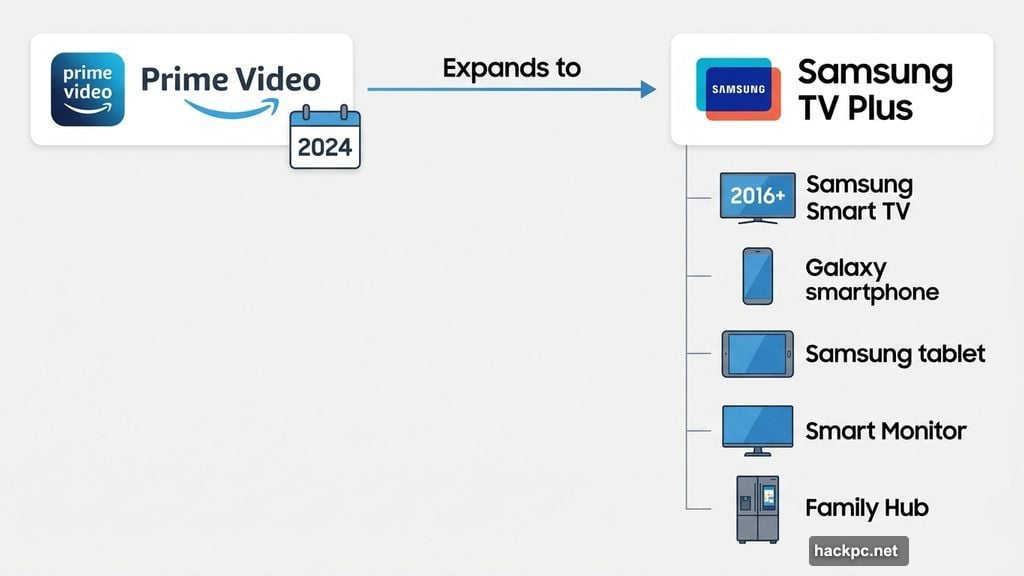 Amazon Live FAST channel expands from Prime Video to Samsung TV Plus devices