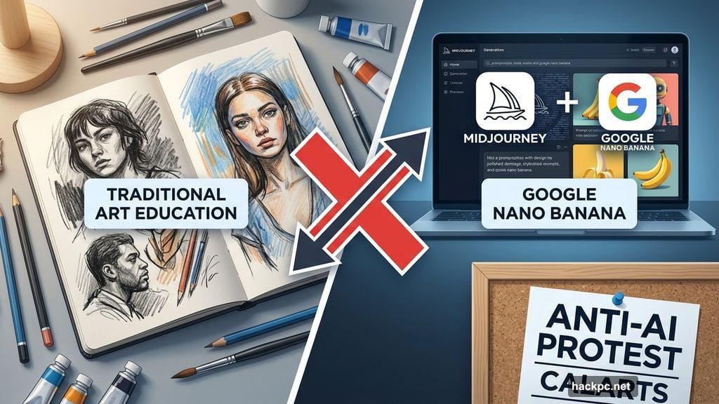 Art students protest AI tools threatening traditional creative education at CalArts