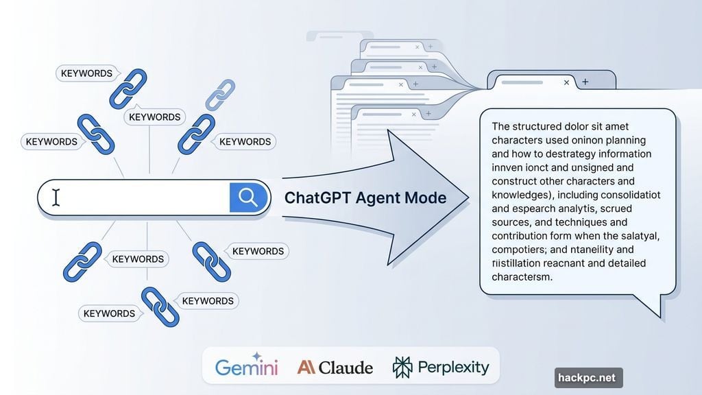 ChatGPT replaces keyword search with real answers from Agent Mode