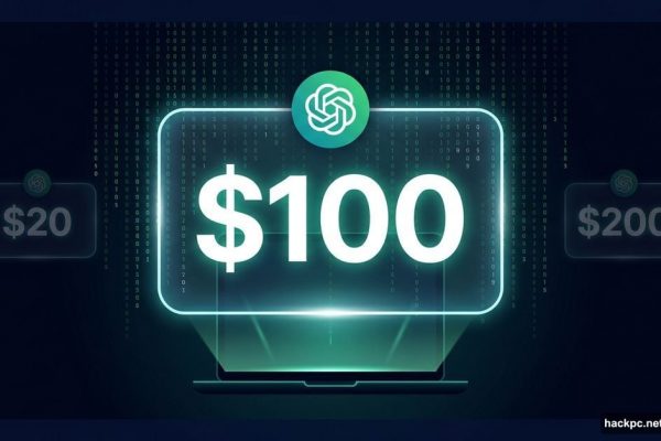 ChatGPT $100 mid-tier plan badge targeting AI vibe coders