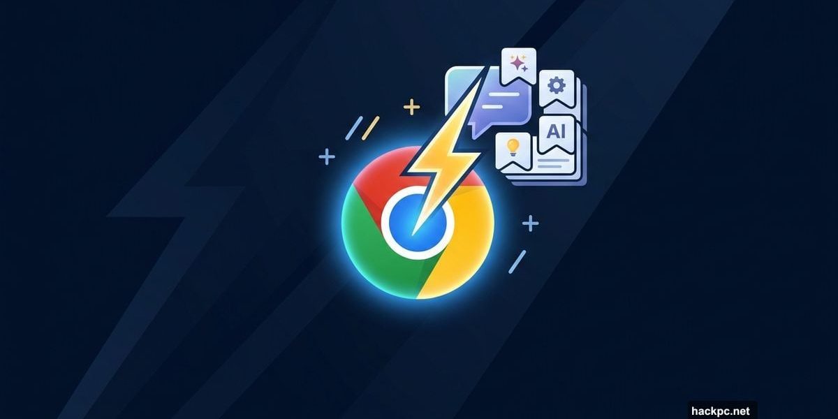 Chrome browser logo saving AI prompts with one-click magic