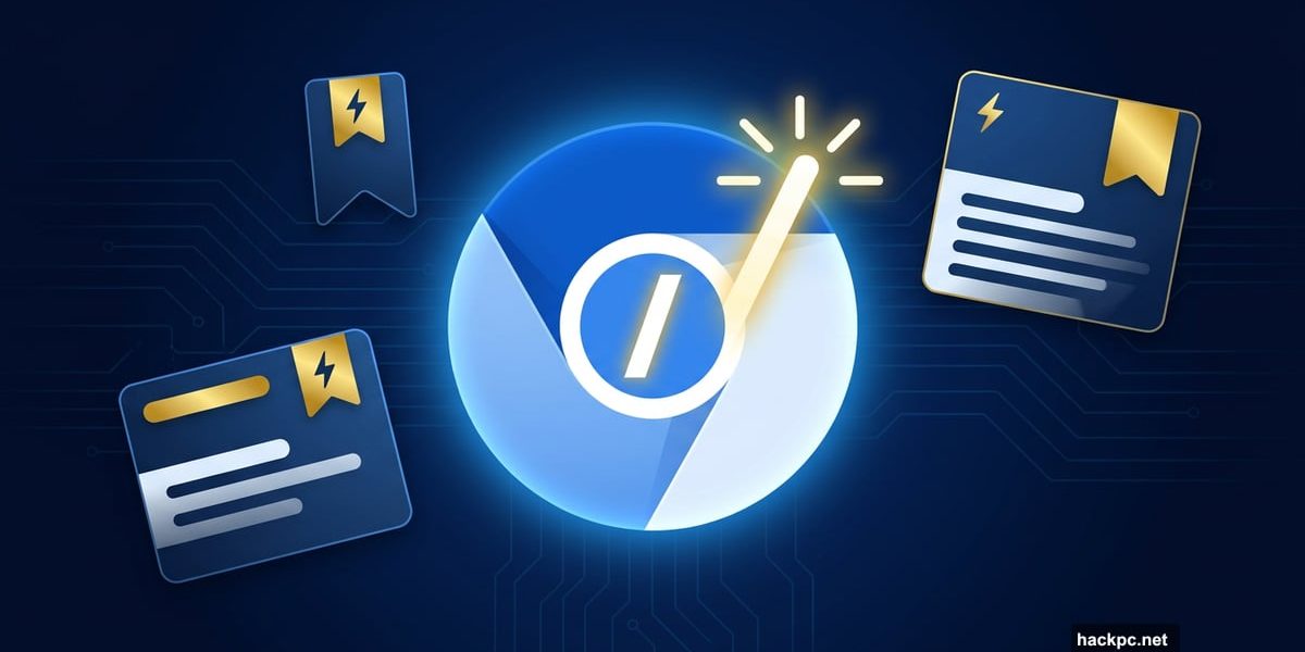 Chrome browser icon with saved AI prompt cards ready for one-click use