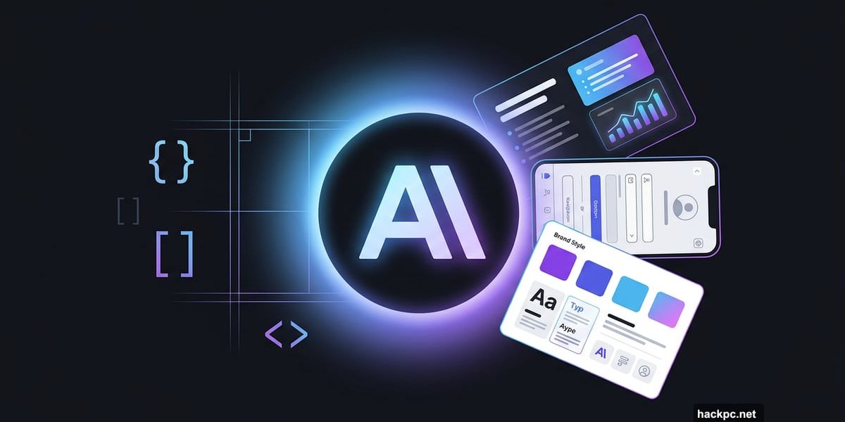 Claude AI logo transforming into professional slide decks and design assets