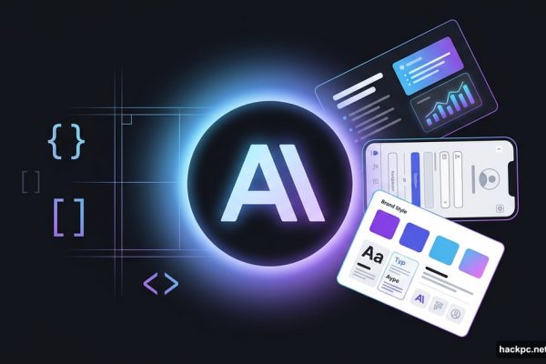 Claude AI logo transforming into professional slide decks and design assets