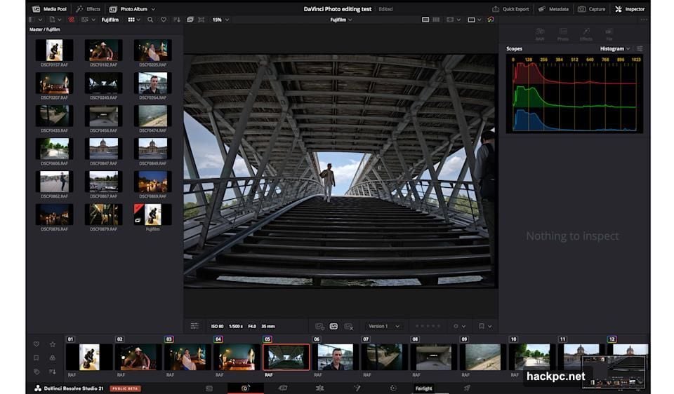 Photo page import workflow from RAW files into Albums via Media Pool