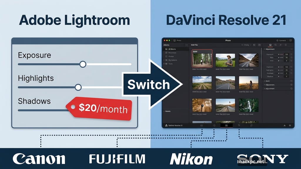 DaVinci Resolve 21 Photo page challenges Adobe Lightroom Photography subscription