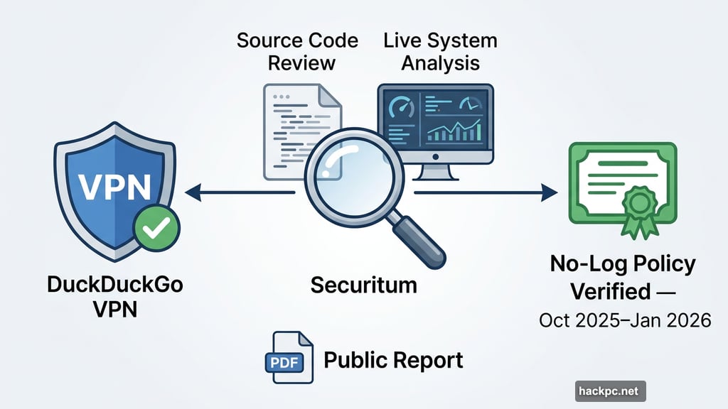 Securitum no-log audit verified DuckDuckGo VPN privacy claims independently