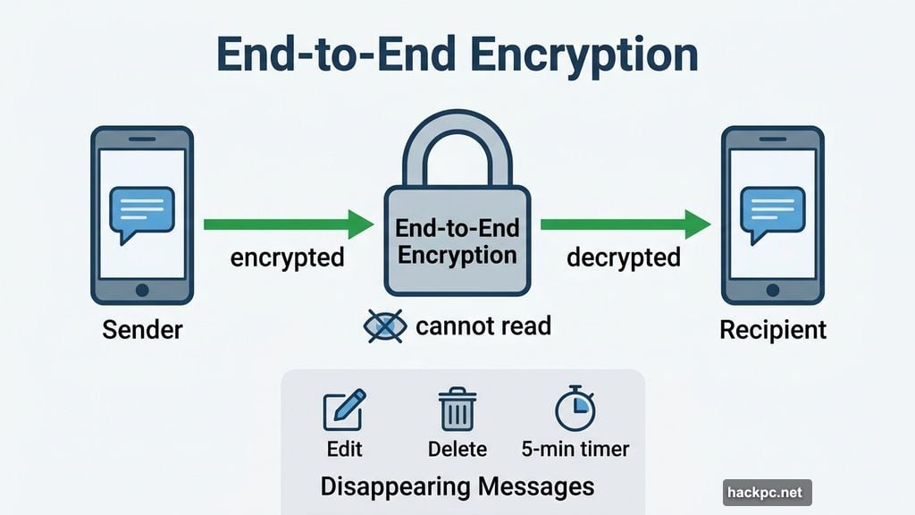 XChat end-to-end encryption means only sender and recipient read messages