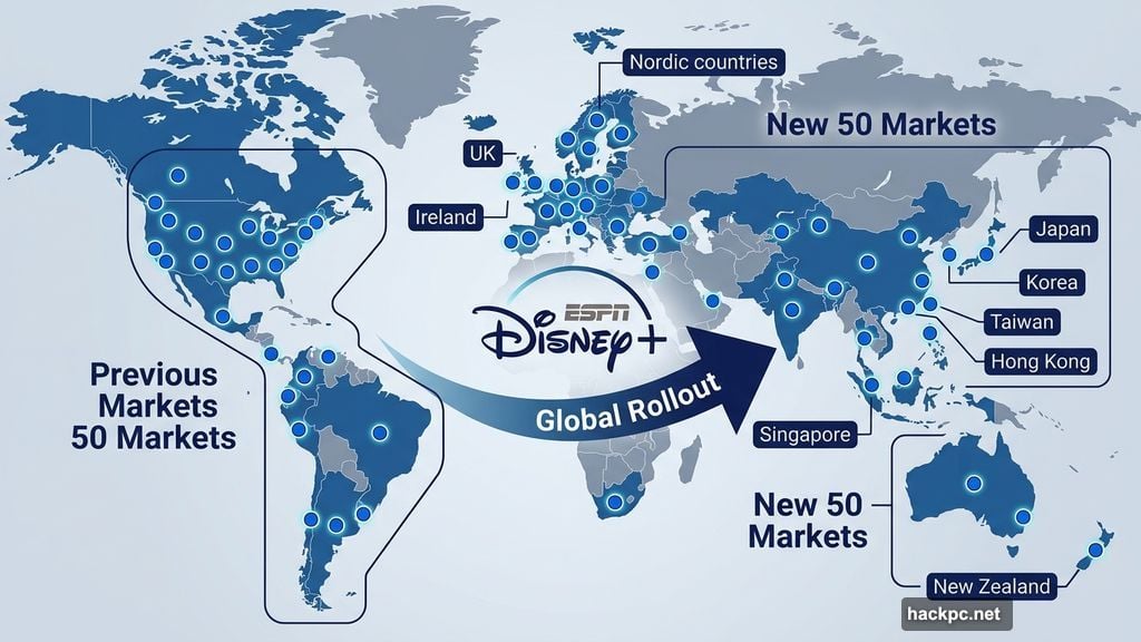 ESPN on Disney Plus now available in 100 markets worldwide