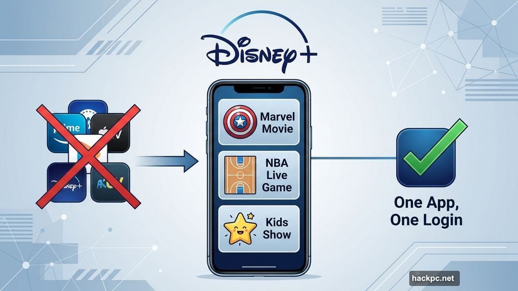 One Disney Plus app replaces multiple separate sports streaming apps