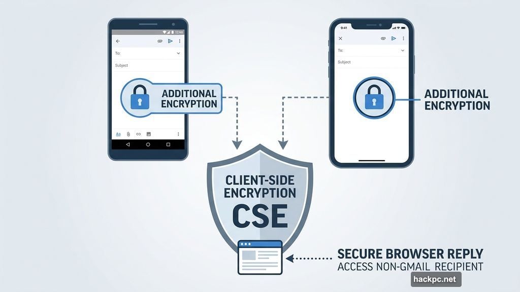 Tap the lock icon to enable additional encryption on mobile