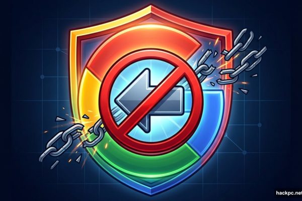 Google shield breaking browser back-button trap with prohibition symbol