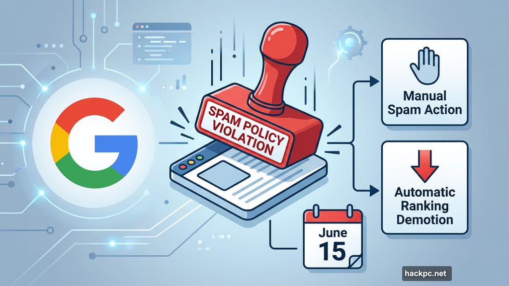 Google classifies back-button hijacking as spam policy violation June 15