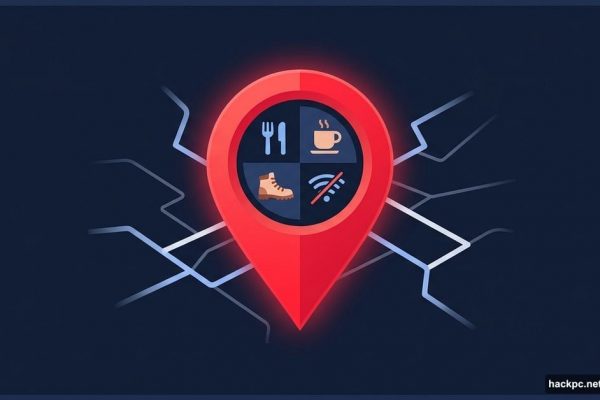 Google Maps location pin with travel planning icons for modern travelers