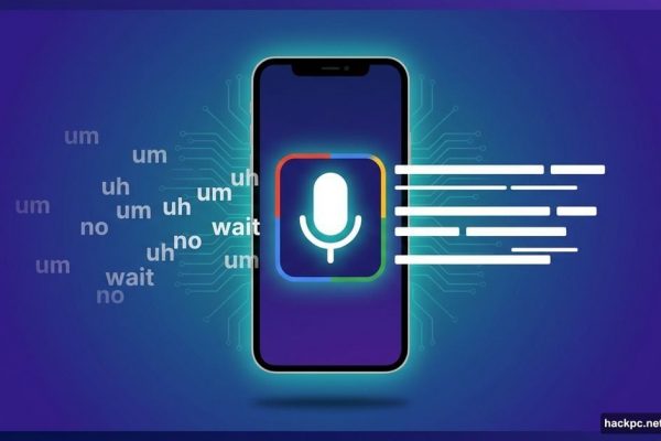 Smartphone microphone transforming messy voice dictation into clean polished text