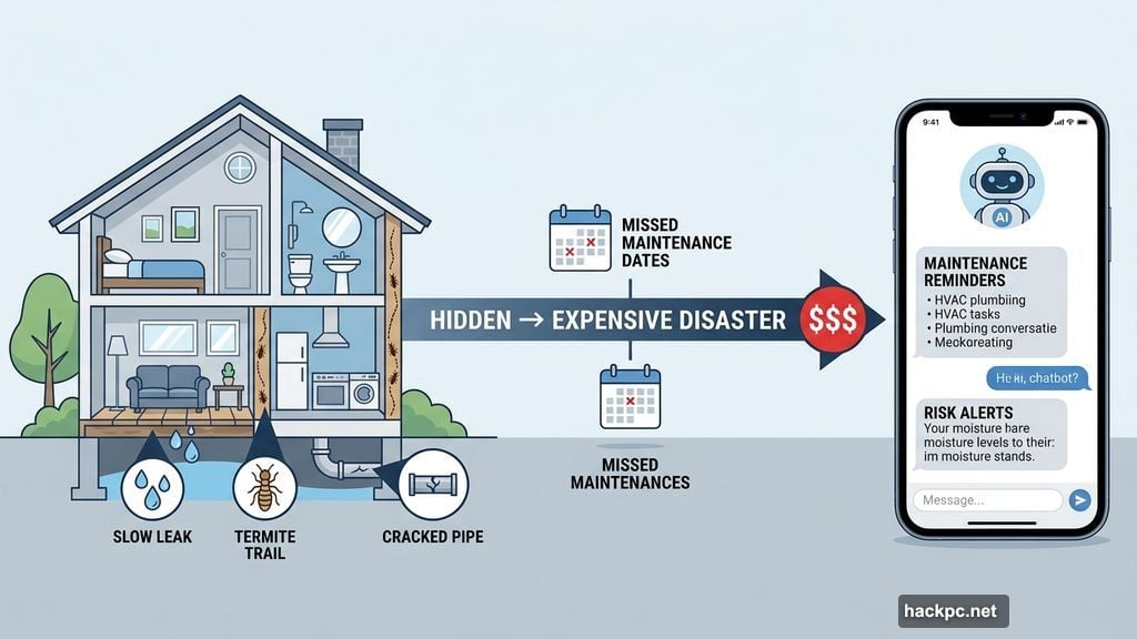 Hidden home maintenance problems like slow leaks become expensive disasters