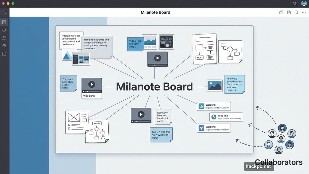 Milanote visual canvas mixes notes images videos and links