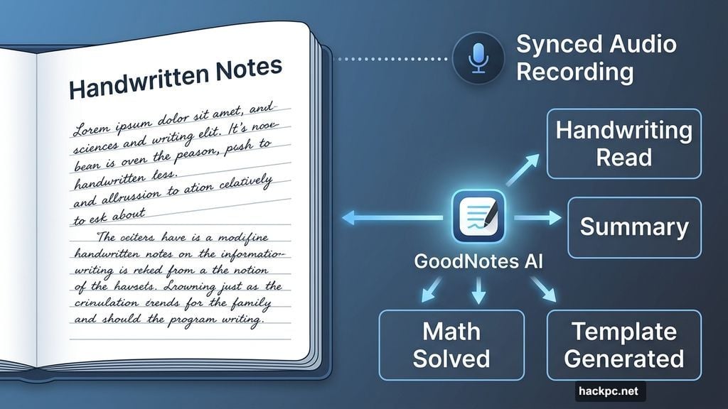 GoodNotes AI reads handwriting summarizes notes and solves math