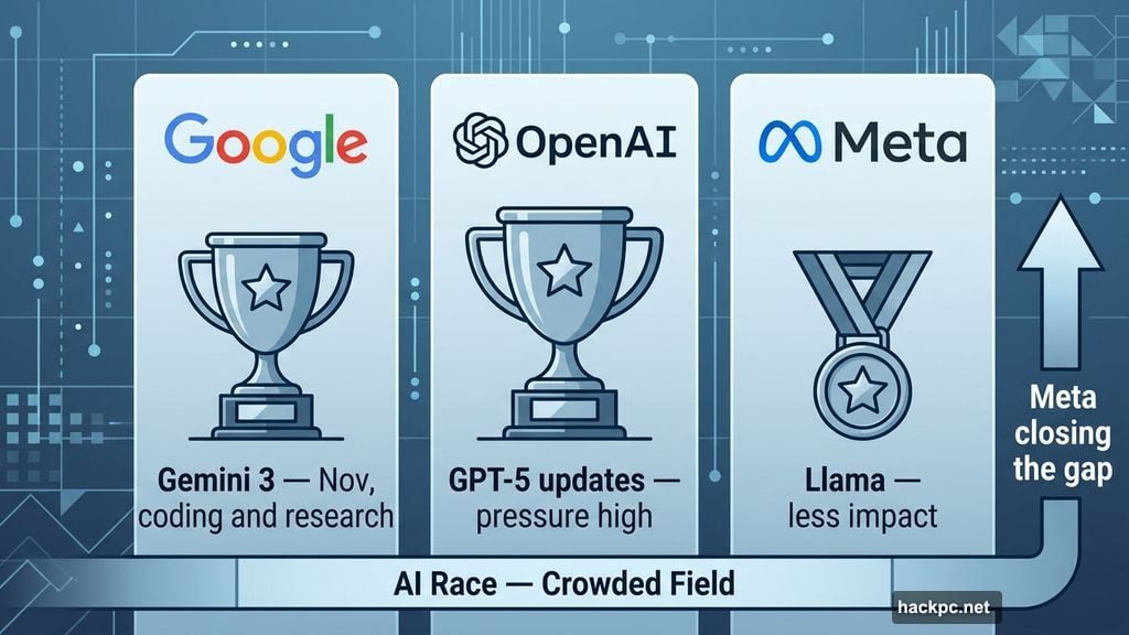 Google Gemini 3 and OpenAI GPT-5 left Meta scrambling to close gap